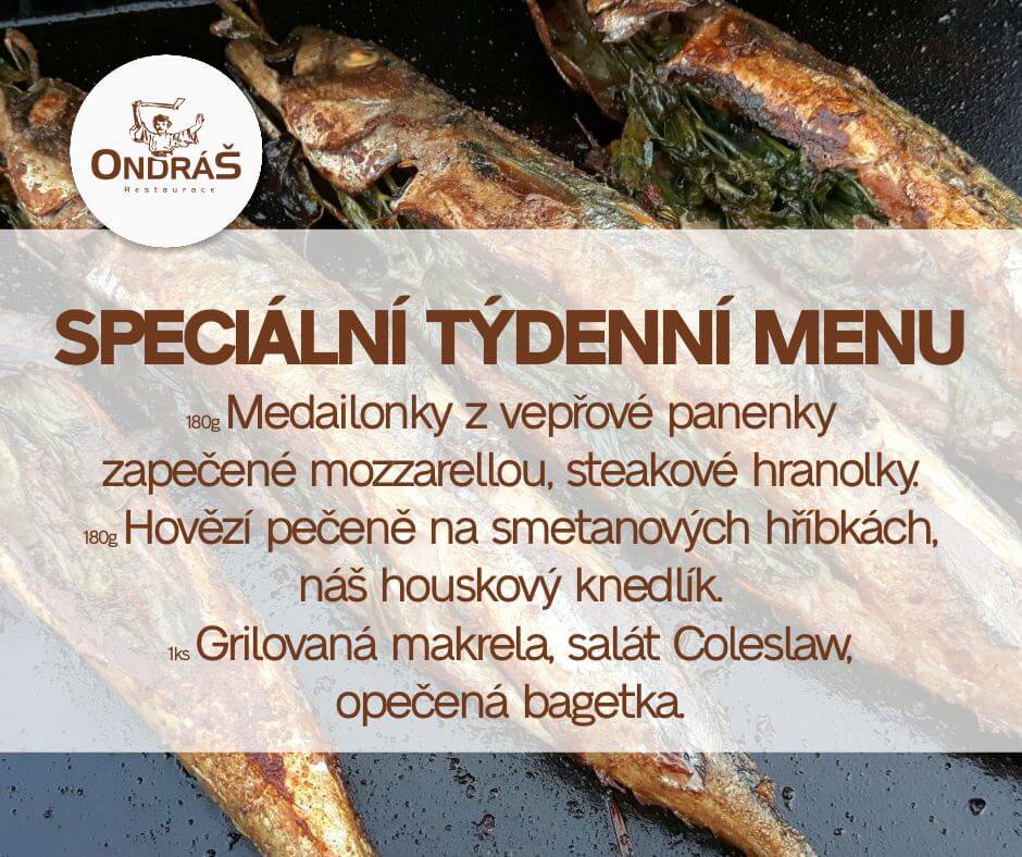 Speciální týdenní menu 39. týden