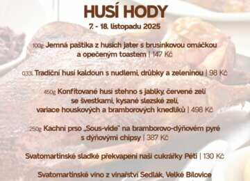 Husí hody od 7. do 18. listopadu 2025