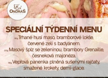 Speciální týdenní menu 50. týden Speciální týdenní menu 50. týden