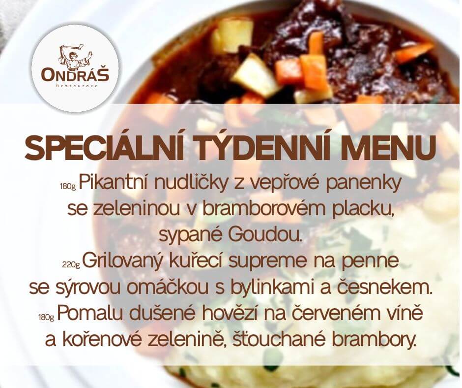 Speciální týdenní menu 51. týden