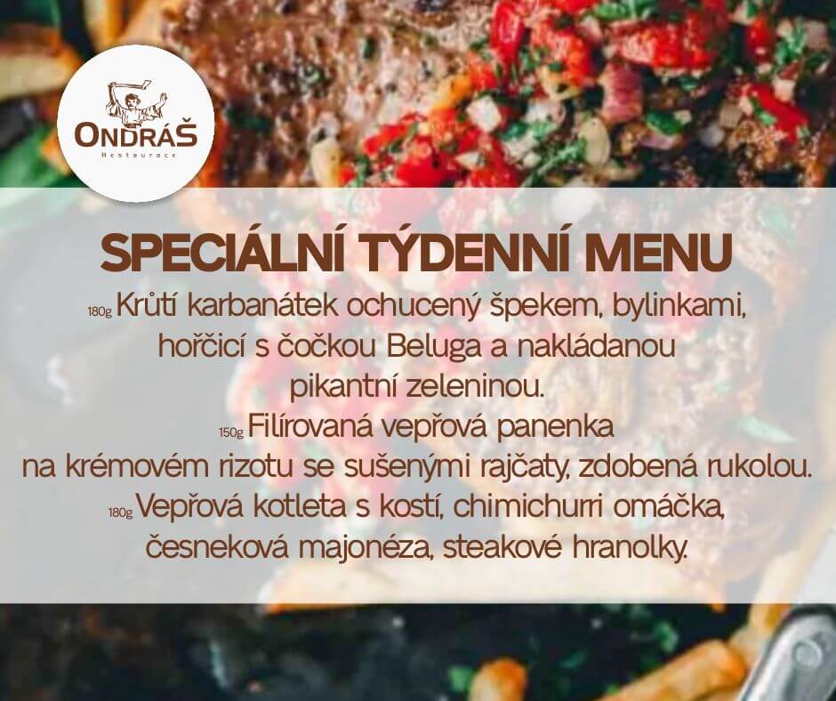 Speciální týdenní menu 5. týden