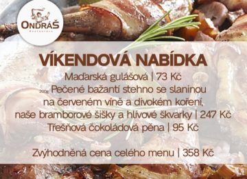 Víkendové menu 6. - 7.8.