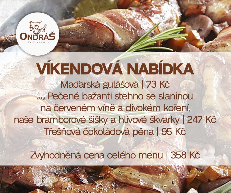 Víkendové menu 6. - 7.8.