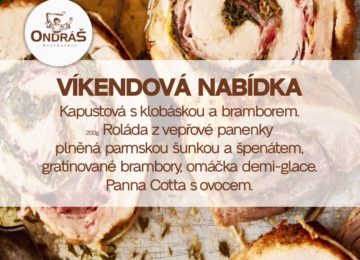 Víkendové menu 20. - 21.8. Víkendové menu 20. - 21.8.