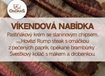 Víkendové menu 3. - 4.9. Víkendové menu 3. - 4.9.