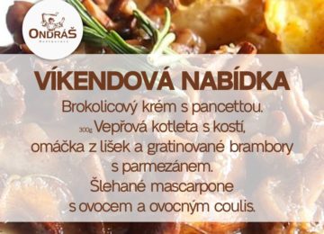 Víkendové MENU 17. - 18.9. Víkendové MENU 17. - 18.9.