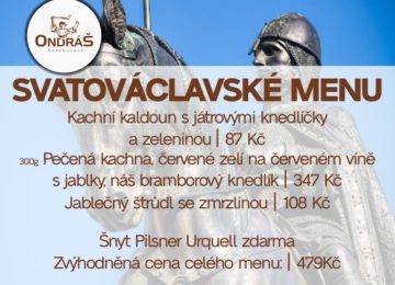 Svatováclavské menu 24. - 25.9. Svatováclavské menu 24. - 25.9.