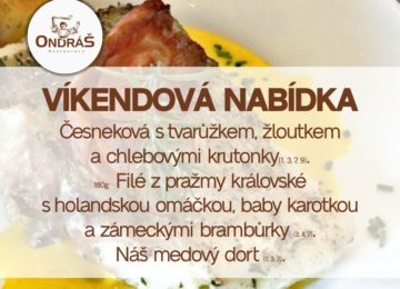 Víkendové menu 10. - 11.6.23 Víkendové menu 10. - 11.6.23