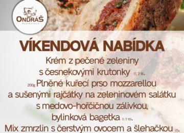 Víkendové menu 8. - 9.7.23 Víkendové menu 8. - 9.7.23