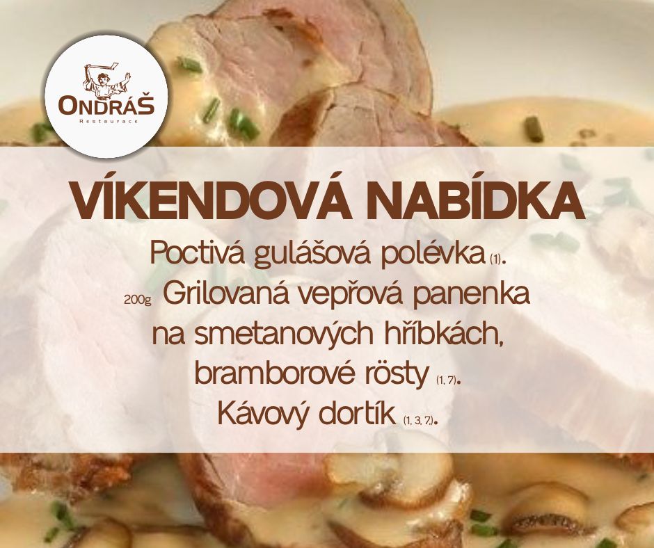 Víkendové menu 17.- 18.6.23