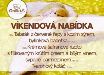 Víkendové menu 24. - 25.6.23 Víkendové menu 24. - 25.6.23