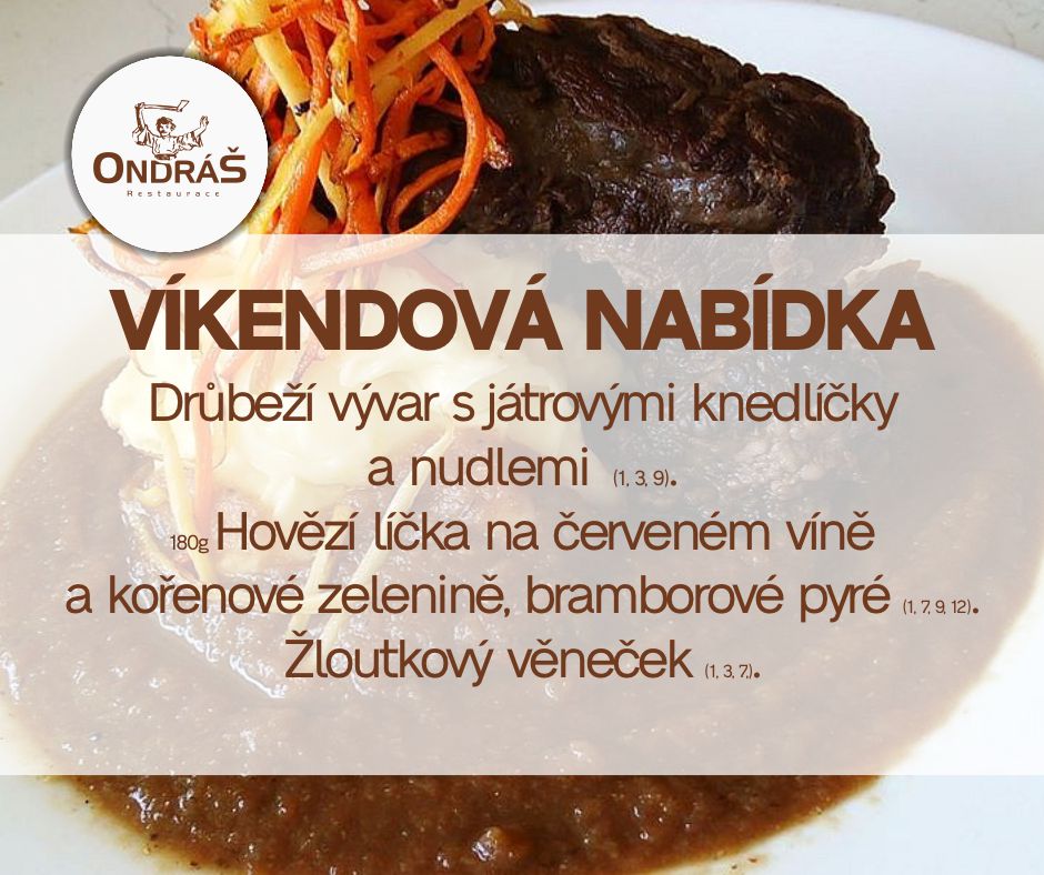 Víkendové menu 1. - 2.7.23