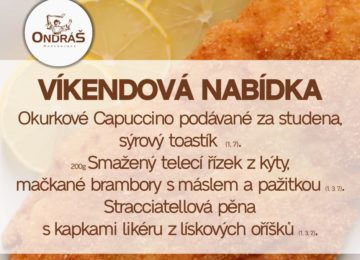 Víkendové menu 15. - 16.7.23 Víkendové menu 15. - 16.7.23