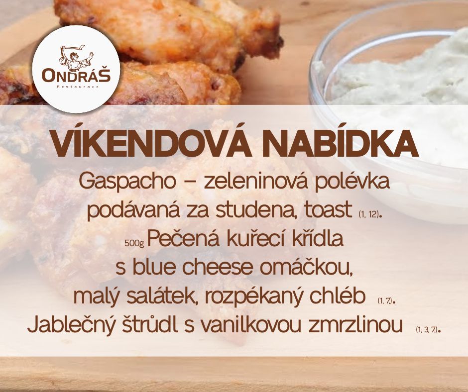 Víkendové menu 22. – 23.7.23
