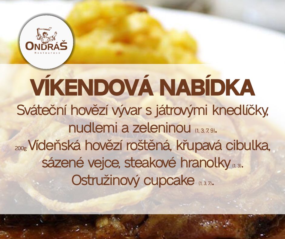 Víkendové menu 9. - 10.12.23