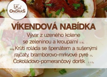 Víkendové menu 3. - 4.2.24