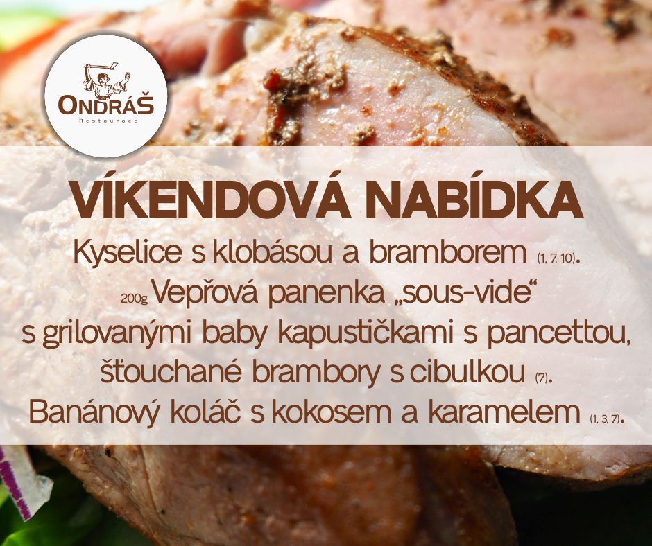 Víkendové menu 2. - 3.3.24