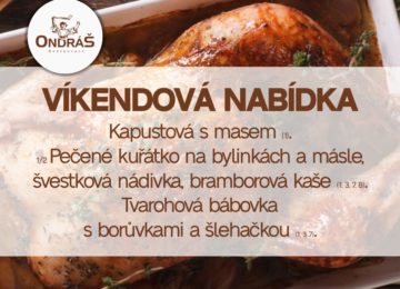 Víkendové menu 17. - 18.2.24