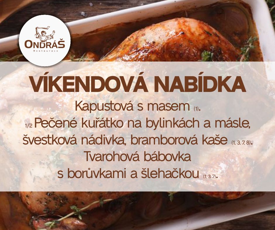 Víkendové menu 17. - 18.2.24