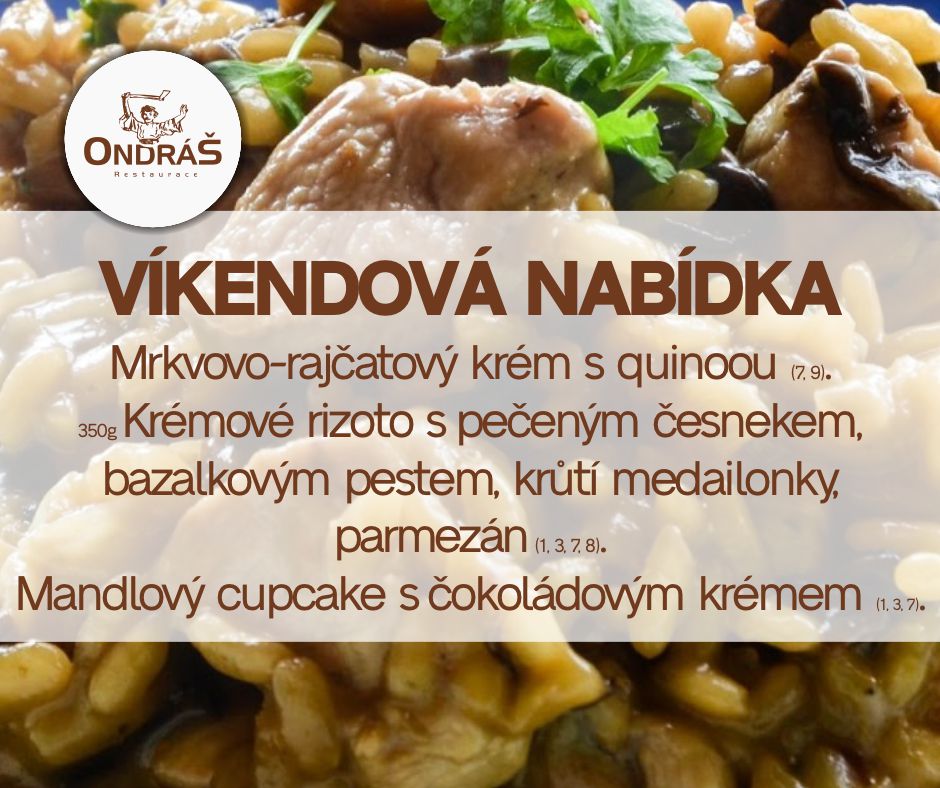 Víkendové menu 9. - 10.3.24