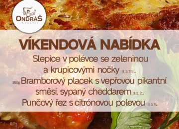 Víkendové menu 16. - 17.3.24