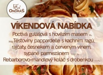 Víkendové menu 6. - 7.4.24