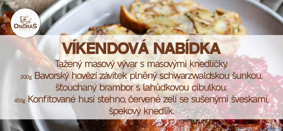 Víkendové menu 1. - 2. 2. 25