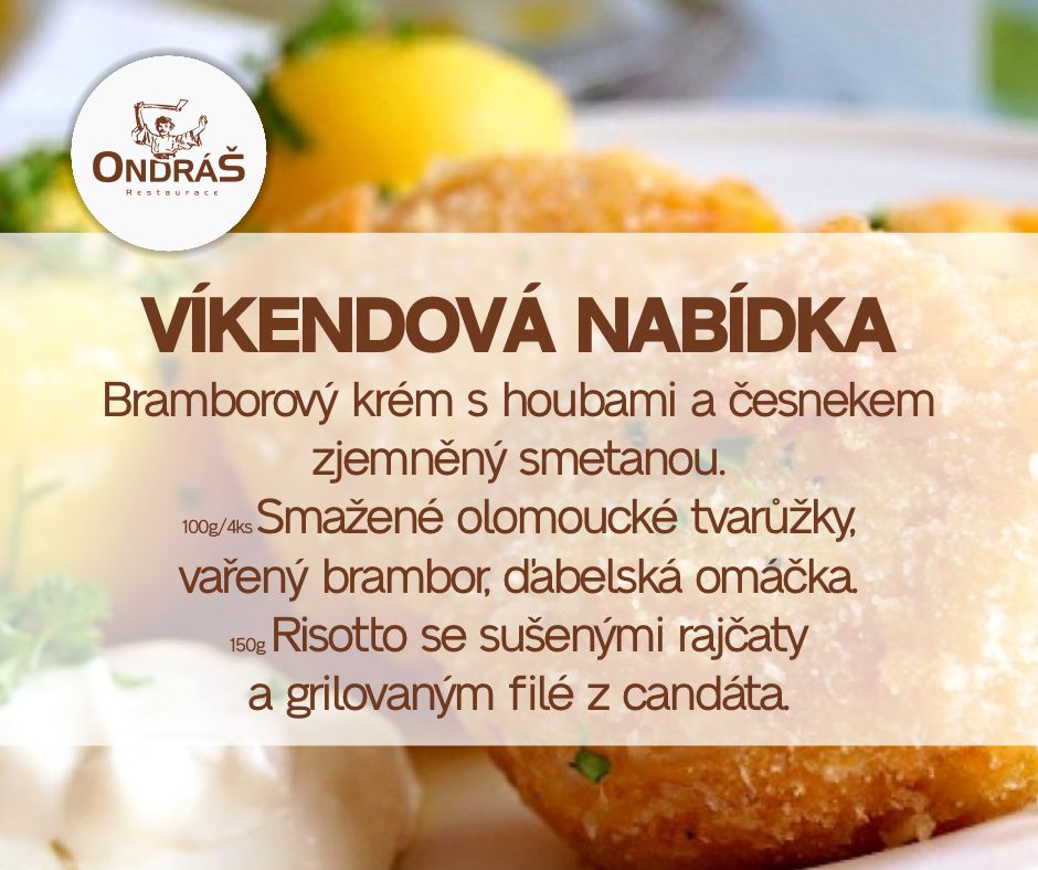 Víkendové menu 25. - 26. 1. 25