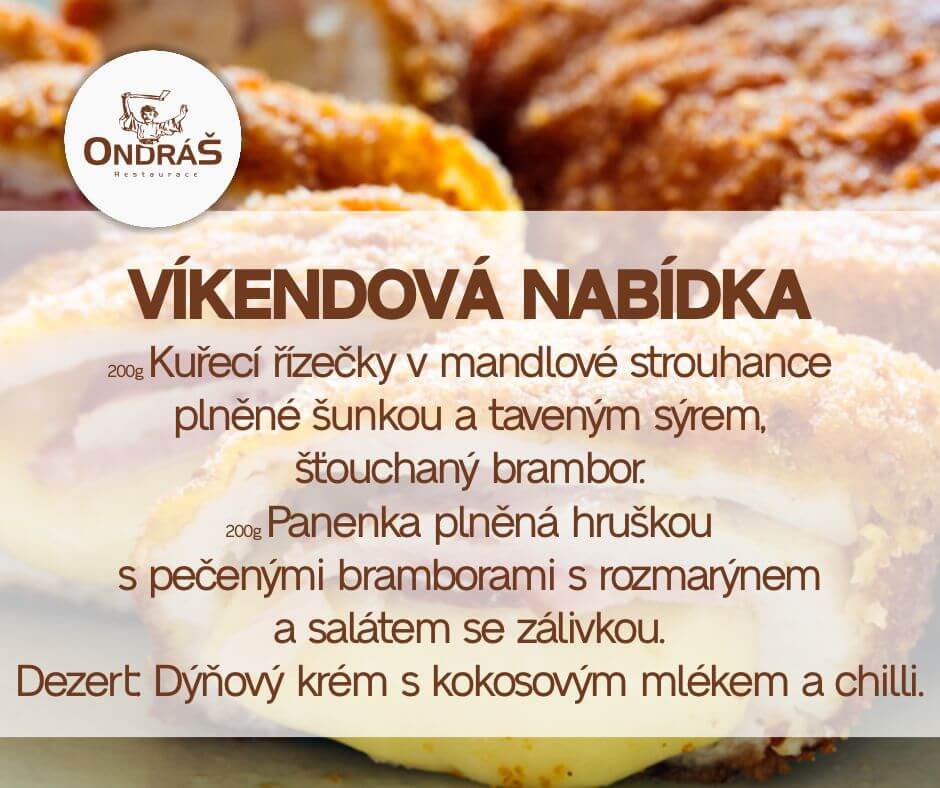 Víkendové menu 1. - 2. 3. 25