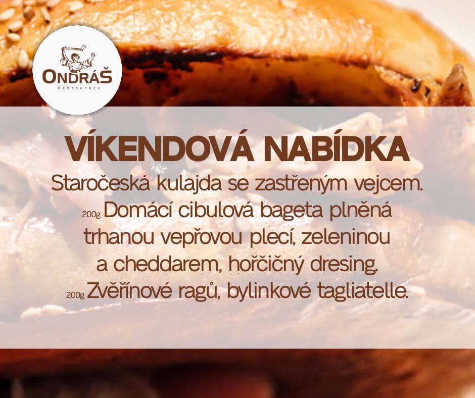 Víkendové menu 8. - 9. 3. 25