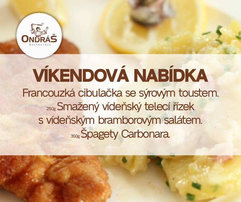 Víkendové menu 22. - 23. 3. 25