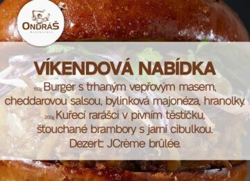 Víkendové menu 24. – 25. 5. 25 Víkendové menu 24. – 25. 5. 25