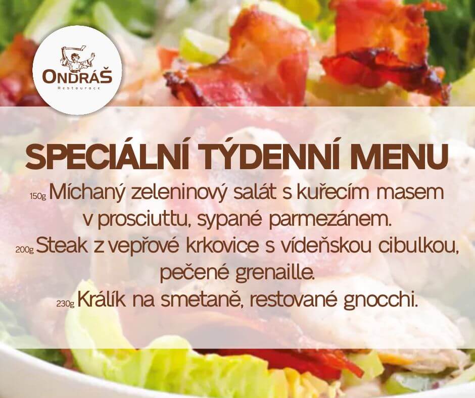 Speciální týdenní menu 33. týden