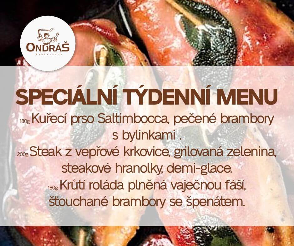 Speciální týdenní menu 2. týden