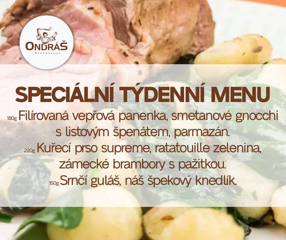 Speciální týdenní menu 3. týden