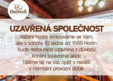 Uzavřená společnost 10. 1. 26 od 15:00 hodin