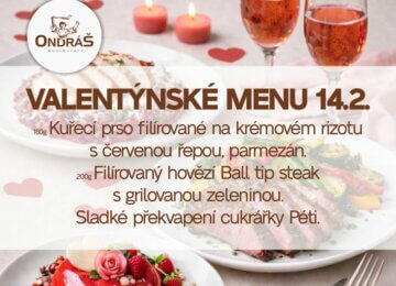 Valentýnské menu 14.2.26