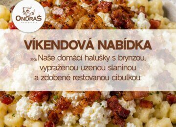 Víkendové menu 29. – 31. 5. 26