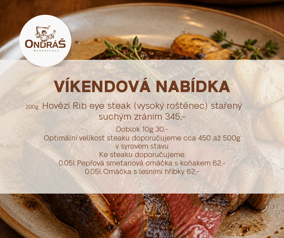 Víkendové menu 14. – 16. 8. 26