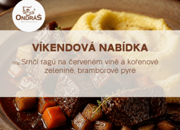 Víkendové menu 28. – 30. 8. 26 Víkendové menu 28. – 30. 8. 26